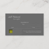 Trendy Limone gelbe graue Geschäfts-Karte "Abraxas Terminkarte (Rückseite)