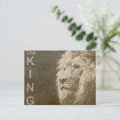 Trendy Lion Head of the King Modern Pop Art Templa Postkarte (Stehend Vorderseite)