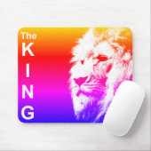Trendy Lion Head Pop Art Picture The King Template Mousepad (Mit Mouse)