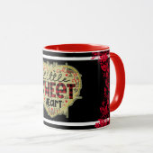 Trendy Little Heart Glitzer Valentinstag Tasse (VorderseiteRechts)