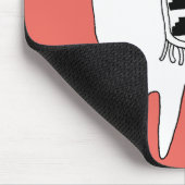 Trendy Llama Sketch Hello in Coral Mousepad (Ecke)