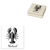 Trendy Lobster personalisiert Gummistempel (Stempel)