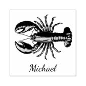 Trendy Lobster personalisiert Gummistempel (Prägung)