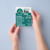 Trendy-Logo, Haarstylist, Friseur-Salon-Werbung Flyer (Gruppe)