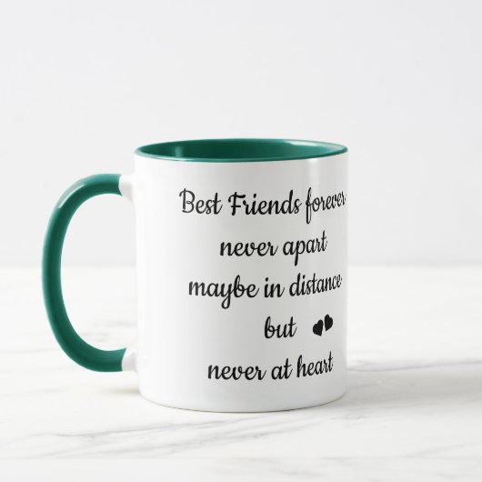 Trendy Long Distance Best Friends Forever Love Tasse (Links)