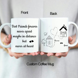 Trendy Long Distance Best Friends Forever Love Tasse