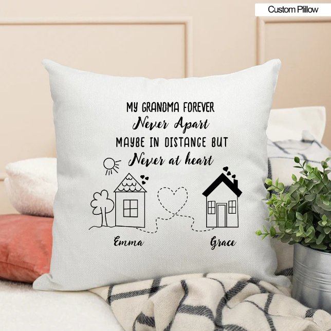 Trendy Long Distance Beste Großmutter für immer Kissen (Trendy Long Distance Best Grandmother Forever Throw Pillow)