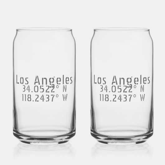 Trendy Los Angeles Coordinates Can Glass Set Dosenglas (Vorderseite)