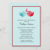 Trendy Love Birds Bridal Dusche Einladung (Vorne/Hinten)