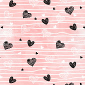 Trendy Love Gift Hand Drawn Heart Table Runner Großer Tischläufer