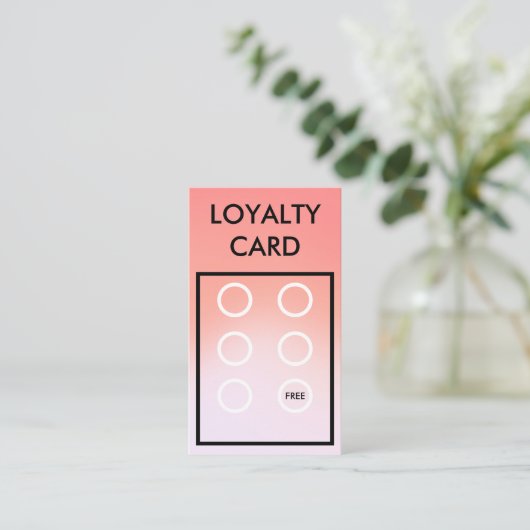Trendy Loyalty Card Visitenkarte (Stehend Vorderseite)
