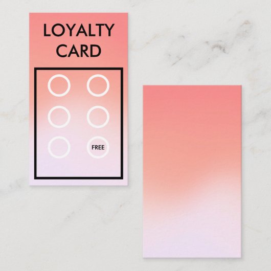 Trendy Loyalty Card Visitenkarte (Vorne/Hinten)