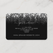 Trendy Luminy Silver Glitzer Stars Makeup Artist Visitenkarte (Rückseite)