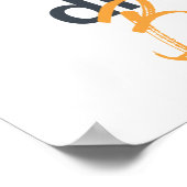 Trendy, lustig, urbanes Design Gerettet Water Drin Poster (Ecke)