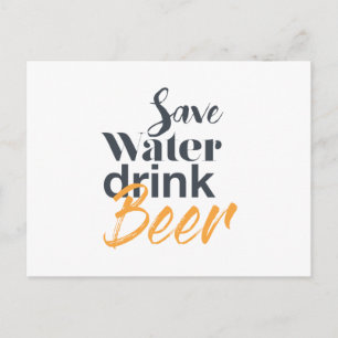 Trendy, lustig, urbanes Design Gerettet Water Drin Postkarte