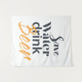 Trendy, lustig, urbanes Design Gerettet Water Drin Wandteppich (Vorderseite (Horizontal))