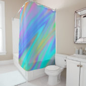 Trendy luxuriöse grün blaue lila Imitate holografi Duschvorhang (Beispiel)