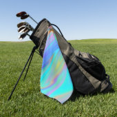 Trendy luxuriöse grün blaue lila Imitate holografi Golfhandtuch (Gras)