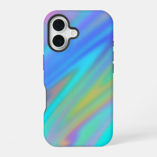 Trendy luxuriöse grün blaue lila Imitate holografi iPhone 16 Hülle