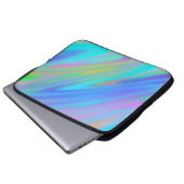 Trendy luxuriöse grün blaue lila Imitate holografi Laptopschutzhülle (Vorne Knopf)