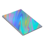 Trendy luxuriöse grün blaue lila Imitate holografi Notizblock (Rechte Seite)