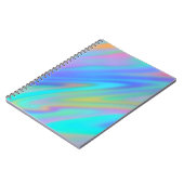 Trendy luxuriöse grün blaue lila Imitate holografi Notizblock (Linke Seite)