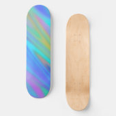 Trendy luxuriöse grün blaue lila Imitate holografi Skateboard (Vorderseite)