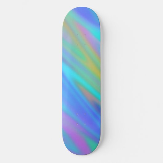Trendy luxuriöse grün blaue lila Imitate holografi Skateboard (Vorderseite)
