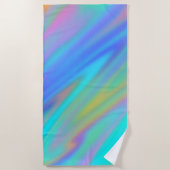 Trendy luxuriöse grün blaue lila Imitate holografi Strandtuch (Vorderseite)