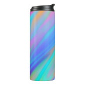 Trendy luxuriöse grün blaue lila Imitate holografi Thermosbecher (Nach links gedreht)