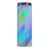 Trendy luxuriöse grün blaue lila Imitate holografi Thermosbecher (Rückseite)