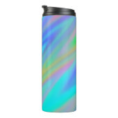 Trendy luxuriöse grün blaue lila Imitate holografi Thermosbecher (Nach rechts gedreht)