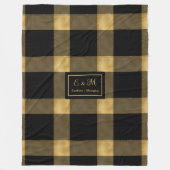 Trendy Luxurious Black Gold Modern Throw Blanket Fleecedecke (Vorderseite)