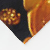 Trendy Luxury Big Gold Rose Collection Fleecedecke (Ecke)