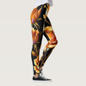 Trendy Luxury Big Gold Rose Collection Leggings (Rechts)