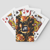Trendy Luxury Big Gold Rose Collection Spielkarten (Rückseite)