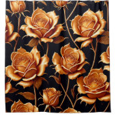 Trendy Luxury Boho Gold Rose Collection Duschvorhang (Vorderseite)