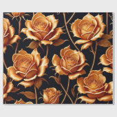 Trendy Luxury Boho Gold Rose Collection Geschenkpapier (Flach)