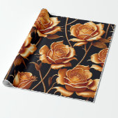 Trendy Luxury Boho Gold Rose Collection Geschenkpapier (Ungerollt)