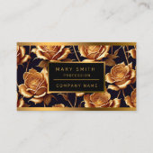 Trendy Luxury Boho Gold Rose Collection Visitenkarte (Vorderseite)