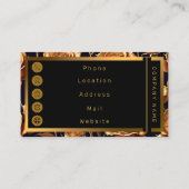 Trendy Luxury Boho Gold Rose Collection Visitenkarte (Rückseite)