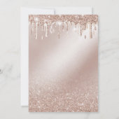 Trendy Luxury Dripping Gold Foil Calligraphy Einladung (Rückseite)