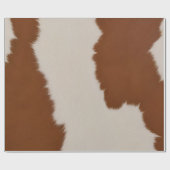 Trendy Luxury Elegant Faux Cow Leather Collection Geschenkpapier (Flach)