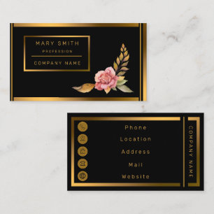 Trendy Luxury Floral Watercolor fügt Ihren Text hi Visitenkarte