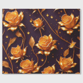 Trendy Luxury Gold Boho Rose Collection Geschenkpapier (Flach)