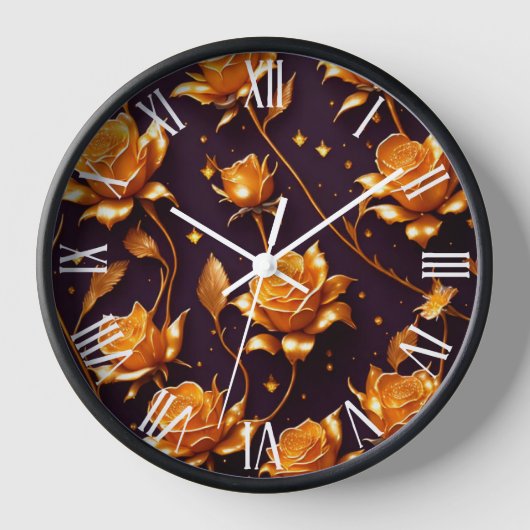 Trendy Luxury Gold Boho Rose Collection Uhr (Vorderseite)