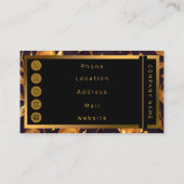 Trendy Luxury Gold Boho Rose Collection Visitenkarte (Rückseite)