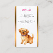 Trendy Luxury Grooming Dog Personalized Collection Visitenkarte (Vorderseite)