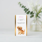 Trendy Luxury Grooming Dog Personalized Collection Visitenkarte (Stehend Vorderseite)
