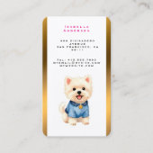 Trendy Luxury Grooming Pet Personalized Collection Visitenkarte (Vorderseite)